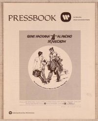 2f446 SCARECROW pressbook '73 cool artwork of Gene Hackman with cigar & young Al Pacino!
