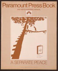2f449 SEPARATE PEACE pressbook '72 John Knowles classic, cool image of children in tree!