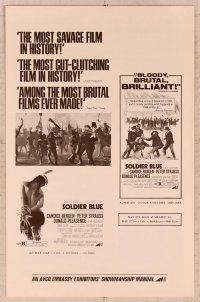 2f465 SOLDIER BLUE pressbook R72 Candice Bergen, Peter Strauss, Donald Pleasence in a savage film!