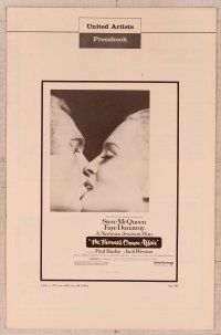 2f505 THOMAS CROWN AFFAIR pressbook '68 Steve McQueen kissing sexy Faye Dunaway!