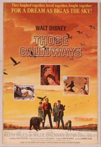 2f506 THOSE CALLOWAYS pressbook '65 Walt Disney, Brian Kieth, they dared to dream the impossible!