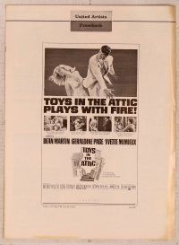 2f528 TOYS IN THE ATTIC pressbook '63 Yvette Mimieux, Dean Martin plays with fire!