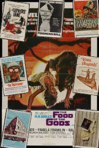 2g002 LOT OF 156 FOLDED ONE-SHEETS lot '40 - '85 Food of the Gods, Firemen's Ball, King of Kings!