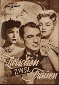 2g165 BRIGHT LEAF German program '53 different images of Gary Cooper & sexy Lauren Bacall!