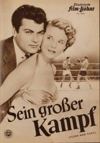 2g175 FLESH & FURY German program '53 Tony Curtis, Mona Freeman, great different boxing images!
