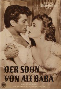 2g213 SON OF ALI BABA German program '53 different images of Tony Curtis & sexy Piper Laurie!