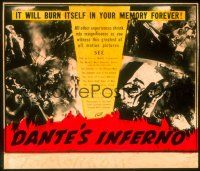 2g128 DANTE'S INFERNO glass slide '35 it will burn itself in your memory forever, wild image!