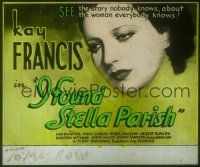 2g141 I FOUND STELLA PARISH glass slide '35 wonderful super close up of beautiful Kay Francis!