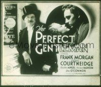 2g151 PERFECT GENTLEMAN glass slide '35 great image of Frank Morgan in tuxedo, top hat & monocle!