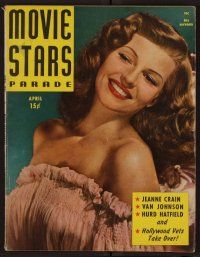 2g101 MOVIE STARS PARADE magazine April 1946 portrait of sexiest Rita Hayworth by Coburn!