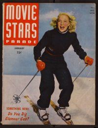 2g098 MOVIE STARS PARADE magazine January 1946 great image of Betty Hutton skiing by Bud Fraker!