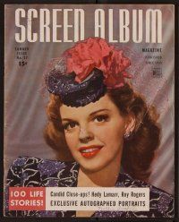 2g093 SCREEN ALBUM magazine Summer Edition 1944 great portrait of Judy Garland in wild outfit!