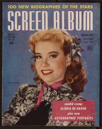 2g097 SCREEN ALBUM magazine Winter Edition 1945 great smiling portrait of Gloria De Haven!