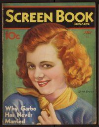 2g068 SCREEN BOOK magazine July 1932 great art of Janet Gaynor by Jose M. Recoder!