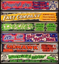 2g010 LOT OF 20 DOOR TOP PAPER BANNERS lot '52 - '57 Desiree, Mohawk, Pearl of the South Pacific!