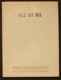 2g231 ALL OF ME presskit '84 wacky Steve Martin, Lily Tomlin, directed by Carl Reiner!
