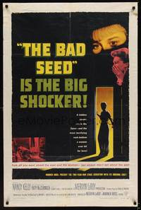 2h059 BAD SEED 1sh '56 the big shocker about really bad terrifying little Patty McCormack!