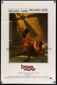 2h084 BEYOND THE LIMIT 1sh '83 art of Michael Caine, Richard Gere & sexy girl by Richard Amsel!