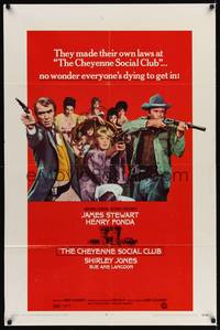 2h150 CHEYENNE SOCIAL CLUB 1sh '70 Jimmy Stewart & Henry Fonda & ladies of the night!
