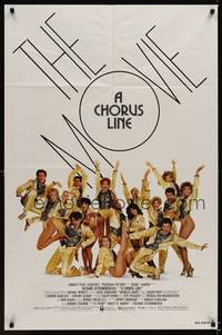 2h155 CHORUS LINE 1sh '85 Michael Douglas, photo of Broadway chorus group by Patrick Demarchelier!