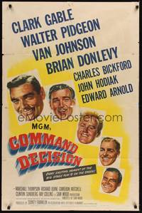 2h175 COMMAND DECISION 1sh '48 Clark Gable, Walter Pidgeon, Van Johnson, Brian Donlevy