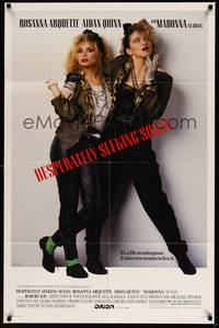 2h223 DESPERATELY SEEKING SUSAN 1sh '85 bad Madonna & Rosanna Arquette are mistaken for each other!