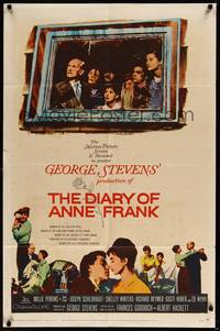 2h226 DIARY OF ANNE FRANK 1sh '59 Millie Perkins as Jewish girl in hiding in World War II!