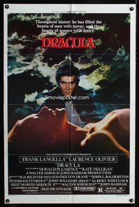 2h239 DRACULA style B 1sh '79 Laurence Olivier, Bram Stoker, vampire Frank Langella & sexy girl!
