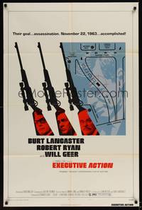 2h265 EXECUTIVE ACTION style B 1sh '73 Burt Lancaster, Robert Ryan, JFK assassination!
