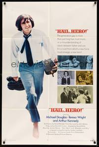 2h351 HAIL, HERO int'l 1sh '69 hippie Michael Douglas, Vietnam anti-war movie!