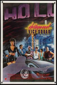 2h385 HOLLYWOOD VICE SQUAD 1sh '86 Leon Isaac Kennedy, It's a long way from Miami!