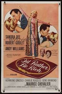 2h409 I'D RATHER BE RICH 1sh '64 sexy Sandra Dee between Robert Goulet & Andy Williams!
