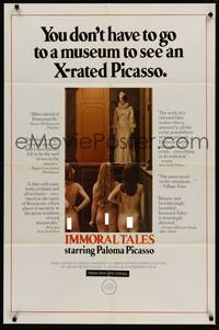 2h411 IMMORAL TALES 1sh '76 Contes Immoraux, naked sexy French babes!