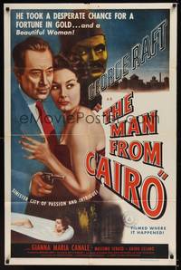 2h526 MAN FROM CAIRO 1sh '53 Dramma nella Kasbah, George Raft & Gianna Maria Canale in Egypt!