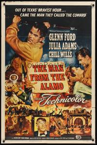2h527 MAN FROM THE ALAMO 1sh '53 Budd Boetticher, Glenn Ford was the man they called The Coward!