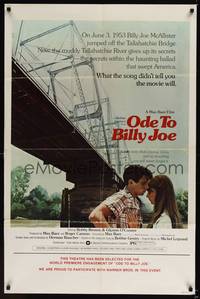 2h630 ODE TO BILLY JOE 1sh '76 Robby Benson & Glynnis O'Connor, movie based on Bobbie Gentry song!