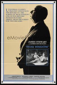 2h700 REAR WINDOW 1sh R83 full-length image of Alfred Hitchcock + James Stewart & Grace Kelly!