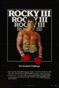 2h727 ROCKY III 1sh '82 Sylvester Stallone faces Mr. T in the boxing ring!