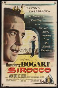 2h783 SIROCCO 1sh '51 Humphrey Bogart goes beyond Casablanca in Damascus, sexy Marta Toren!