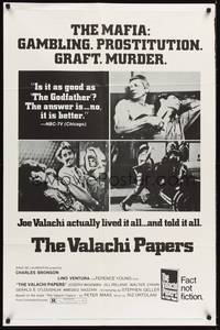 2h935 VALACHI PAPERS style C 1sh '72 directed by Terence Young, Charles Bronson in the mob!