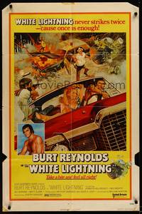 2h970 WHITE LIGHTNING 1sh '73 moonshine bootlegger Burt Reynolds!