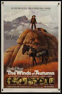 2h978 WINDS OF AUTUMN 1sh '76 cool western artwork of Jack Elam, Charles B. Pierce dorected!