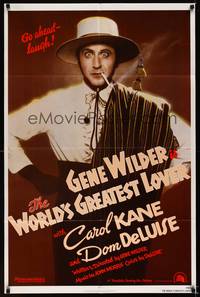 2h983 WORLD'S GREATEST LOVER 1sh '77 Dom DeLuise, most romantic Gene Wilder, great image!