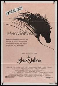 2j287 BLACK STALLION Aust 1sh '79 Carroll Ballard, great horse artwork!