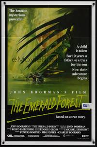2j298 EMERALD FOREST Aust 1sh '85 directed by John Boorman, Powers Boothe, based on a true story!
