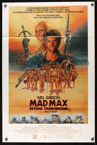2j309 MAD MAX BEYOND THUNDERDOME Aust 1sh '85 art of Mel Gibson & Tina Turner by Richard Amsel!
