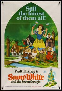 2j330 SNOW WHITE & THE SEVEN DWARFS Aust 1sh R70s Walt Disney animated cartoon fantasy classic!