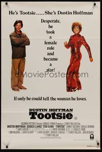 2j333 TOOTSIE Aust 1sh '83 full-length Dustin Hoffman as himself and in drag!