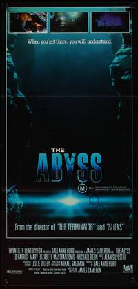 2j339 ABYSS Aust daybill '89 directed by James Cameron, Ed Harris, Mary Elizabeth Mastrantonio