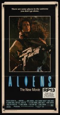 2j345 ALIENS Aust daybill '86 James Cameron, some places in the universe you don't go alone!